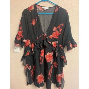 IRO black floral sundress
